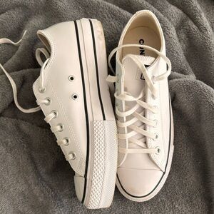 White Platform Converse